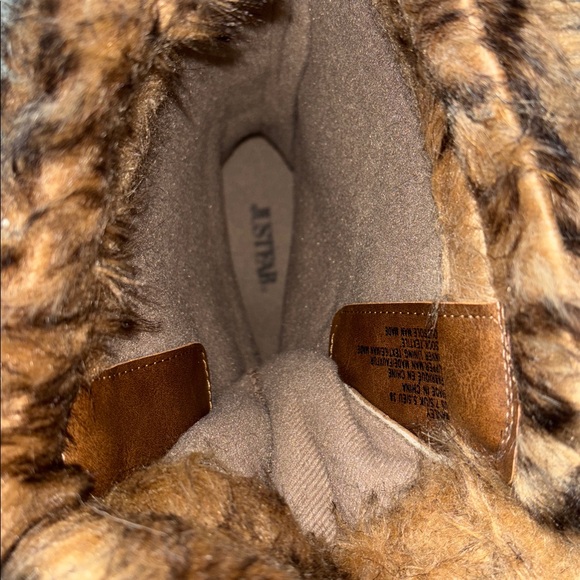 JustFab Black and Brown Fur-Lined Winter Boots - Picture 3 of 6